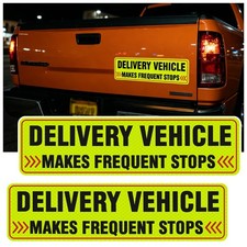 2 Pcs Reflective Delivery Driver Magnet Makes Frequent Stops Delivery Signs