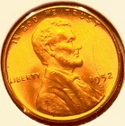 1952-S Lincoln Wheat Cent Penny GEM RED BU From an Original Bank Roll