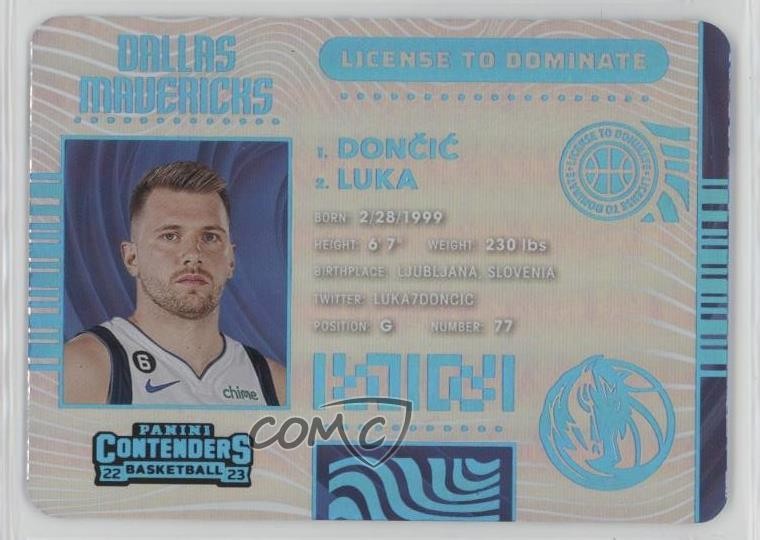 2022-23 Panini Contenders License to Dominate Luka Doncic #20 0rz7