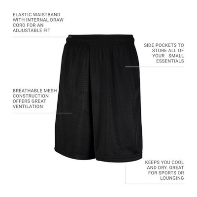 Herren Shorts Russell Athletic schwarz XX-Large mit Netztasche Kurz