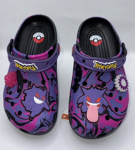 Crocs Pokémon x Classic Clog Kids Gengar 210261-001 Size J5 - Picture 2 of 10
