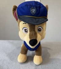 Paw Patrol Chase Dog Talking Sounds Plush Stuffed Animal Toy EUC Works