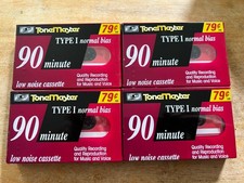 ToneMaster 90 Min Cassette Tapes Lot 4 New Sealed Type I Normal Bias