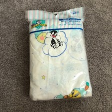 Vtg Baby Looney Tunes Cotton Crib Sheet Sylvester Tweety 1997 NEW