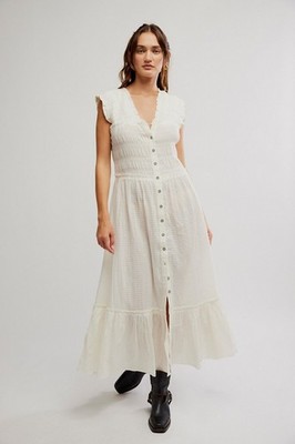 NWOT $168 Free People Desert Dazed Midi Dress L