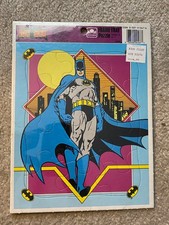1989 Golden Batman 12 Piece Frame Tray Jigsaw Puzzle UNOPENED SEALED