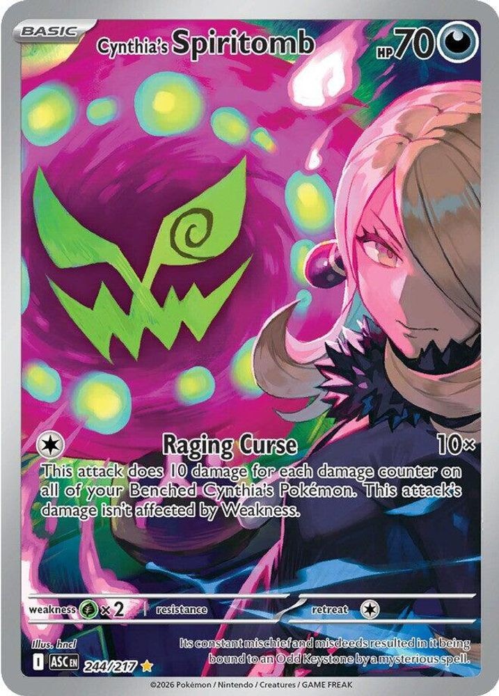 Cynthia's Spiritomb 244/217 Illustration Rare Ascended Heroes Pokemon Holo NM