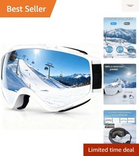 Ski Goggles for Men  Women, OTG UV400 Protection, Dual Anti-Fog Lens, Spheri...