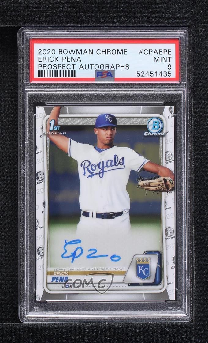 2020 Bowman Chrome Prospect Auto Erick Pena #CPA-EPE PSA 9 MINT Auto 6fs