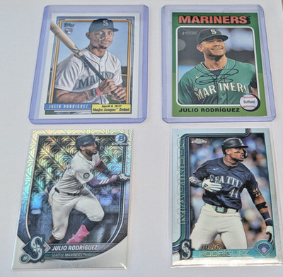 Topps Chrome Baseball Julio Rodriguez Seattle Mariners MLB 2022 RC Bowman Mojo