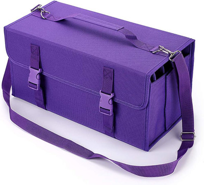 BTSKY New 171 Slots Marker Case Lipstick Organizer-Canvas Markers Holder for Mar