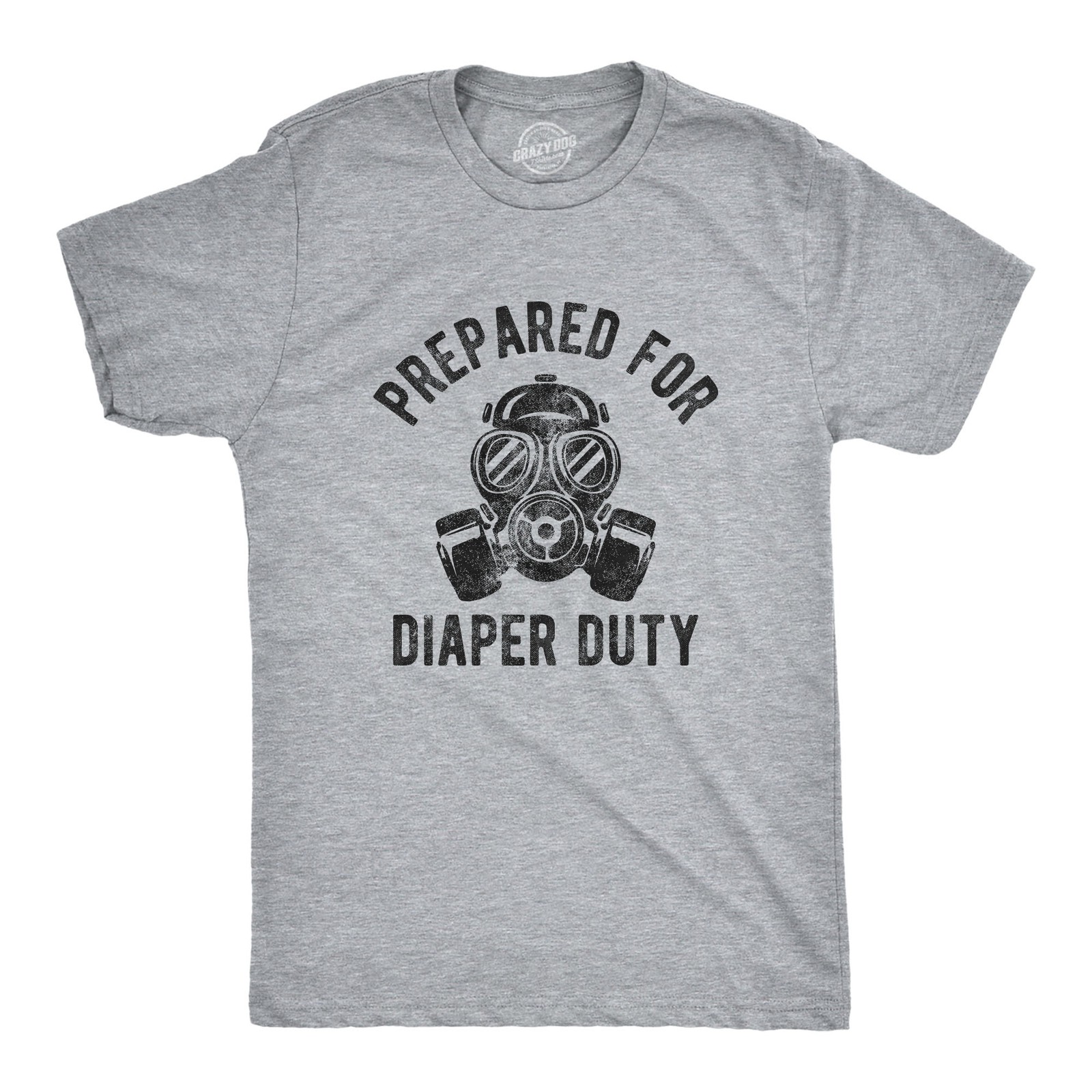 Mens Prepared for Diaper Duty T Shirt Funny Fathers Day Parenting Dad Baby