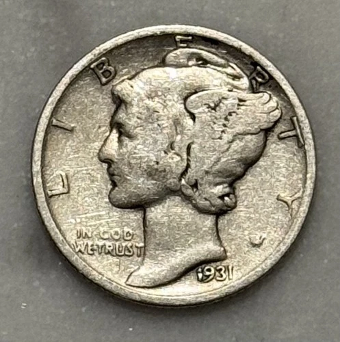 1931-S Mercury Dime - VG - Very Good - 90% Silver