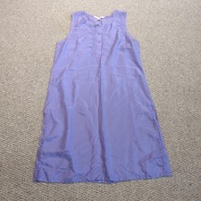 Victoria's Secret 100 Silk Night Gown Medium Purple Embridered Sequins