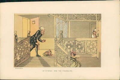 Lithographie : Dr. Syntax and the Foundling. (Illustration zu ''Doctor Syntax's T