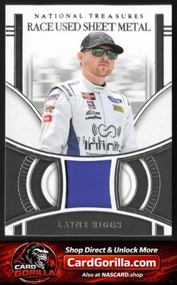 2024 Panini National Treasures #RUS-LRG Layne Riggs Race Used Sheet Metal #/99