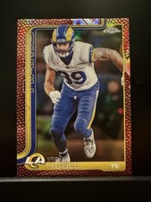 2025 Topps Chrome Football Tyler Higbee Football Leather Refractor SP #172 Rams