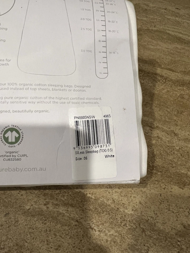 PURE BABY Sleeping Bag 0.5 Tog Size Newborn 0-6 Months BRAND NEW - image 4 of 4