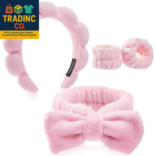 Headbands for Women - Spa Headband and Wristband Set - Headband for Washing Face