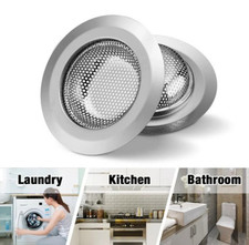 2 4.5" Kitchen Sink Strainer Stopper Stainless Steel Drain Basket Waste Plug