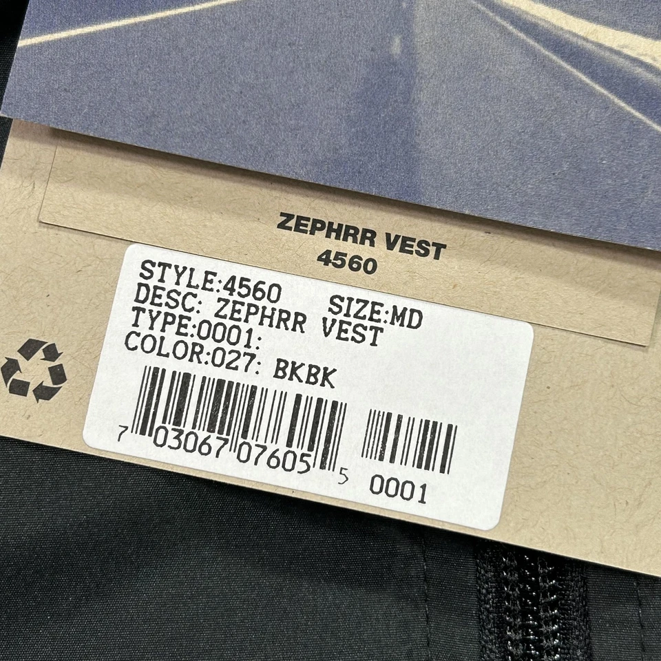 NUEVO Chaleco Pearl Izumi Zephrr Para Hombres Medio Negro Ciclismo Chaqueta con Capucha Viento Foto 4 de 4