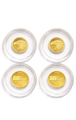 🔥 **Set of 2** American Eagle Flag Gold Coins 🇺🇸 .9999 Fine 24k Bullion
