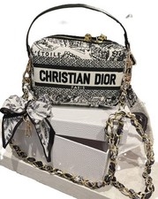 NWT Christian Dior Plan De Paris Canvas Embroidered Cosmetic Bag VIP GWP- BOX