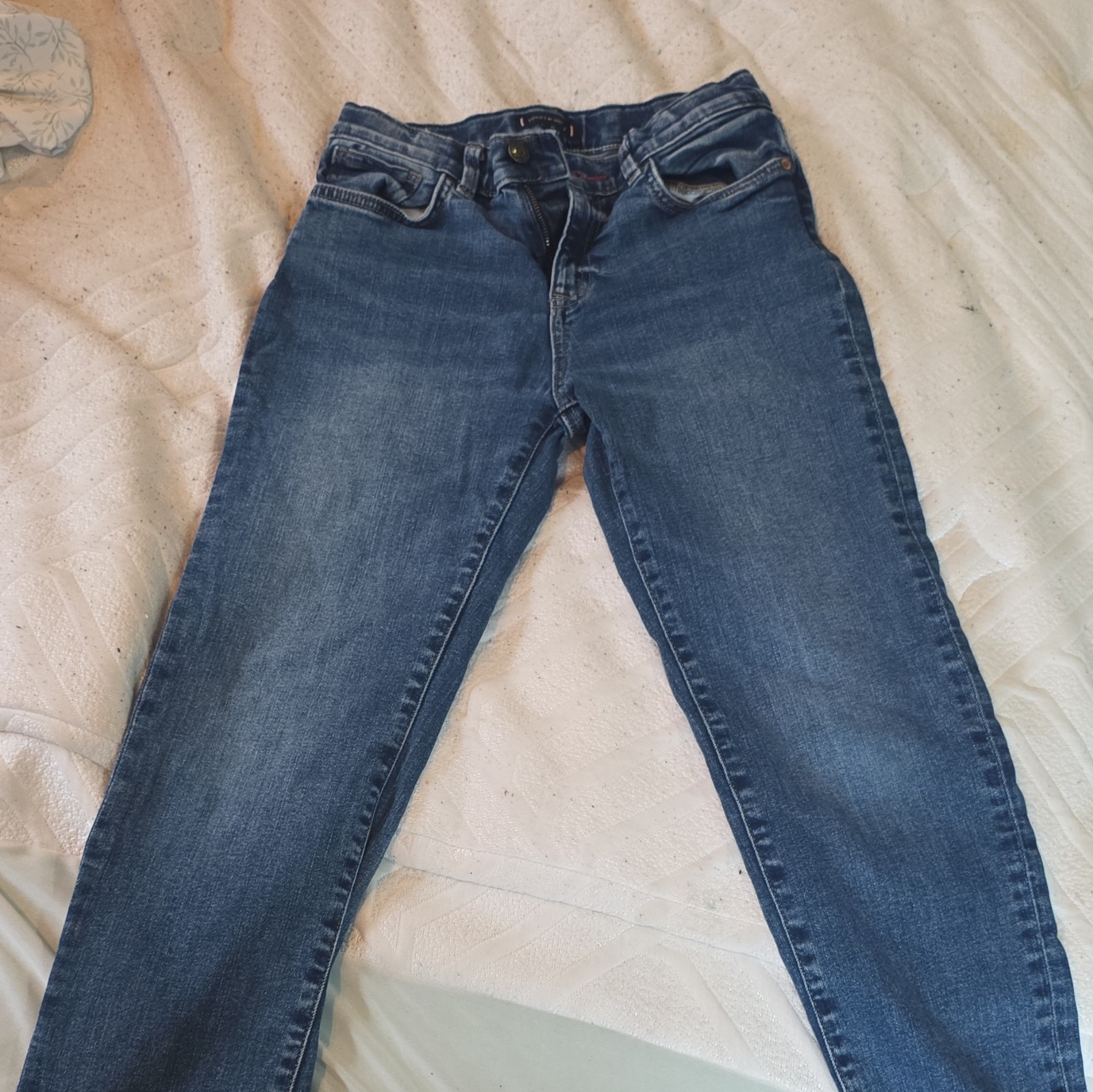 Tommy Hilfiger Girls Blue Denim Skinny Jeans Size 12 Medium Wash Pockets
