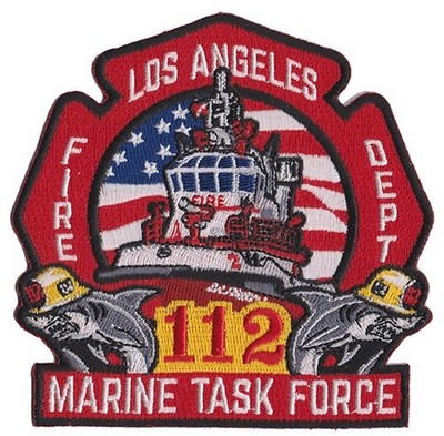 LAFD Marine Task Force 112 Shark Fireboat NEW Fire Patch