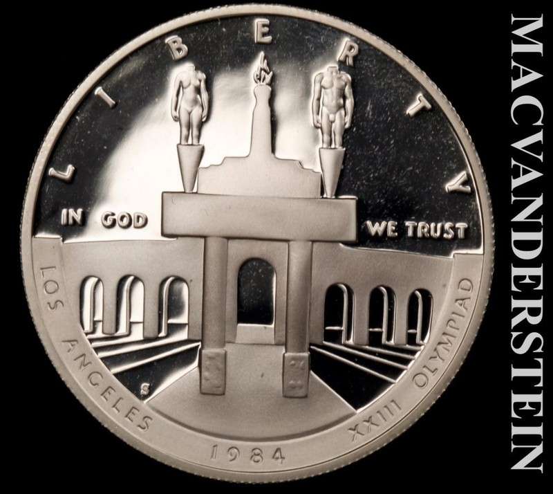 1984-S L.A Olympics Dollar- Choice Gem Proof- Luster- No Reserve #L7009