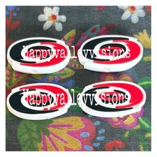 4 Piece CAROLINA Hockey Team Silicone Focal Beads DIY Jewelry Pens Sports