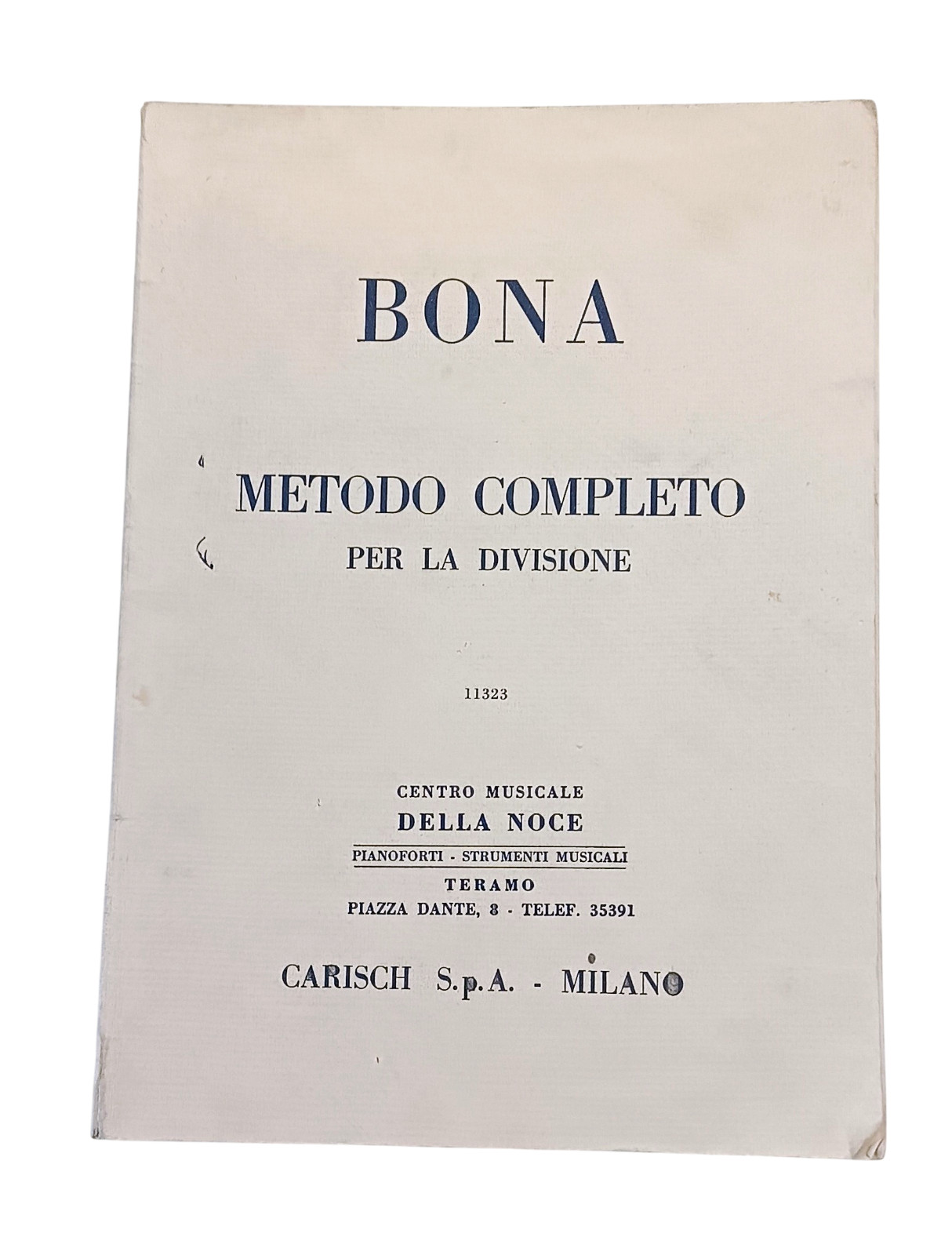 Bona Metodo Completo Divisione Carisch Solfeggio Ritmico Teoria Usato Vintage
