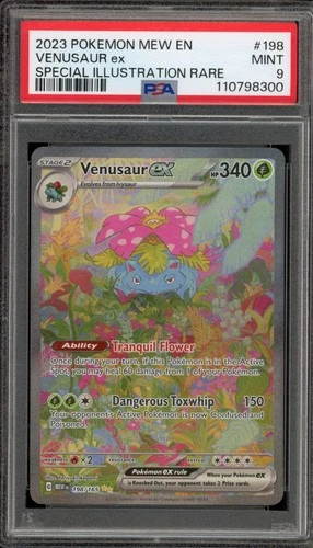 Pokemon Venusaur ex 151 MEW EN Special Illustration Rare #198 PSA 9 Mint
