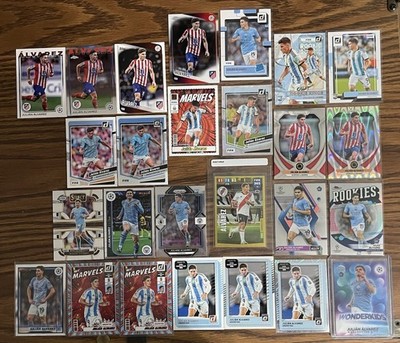Julian Alvarez Soccer Card Lot. 26 Cards Argentina/City/Atletico 