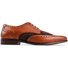 Thomas Crick Mens Bruno Brogue Shoes Tan
