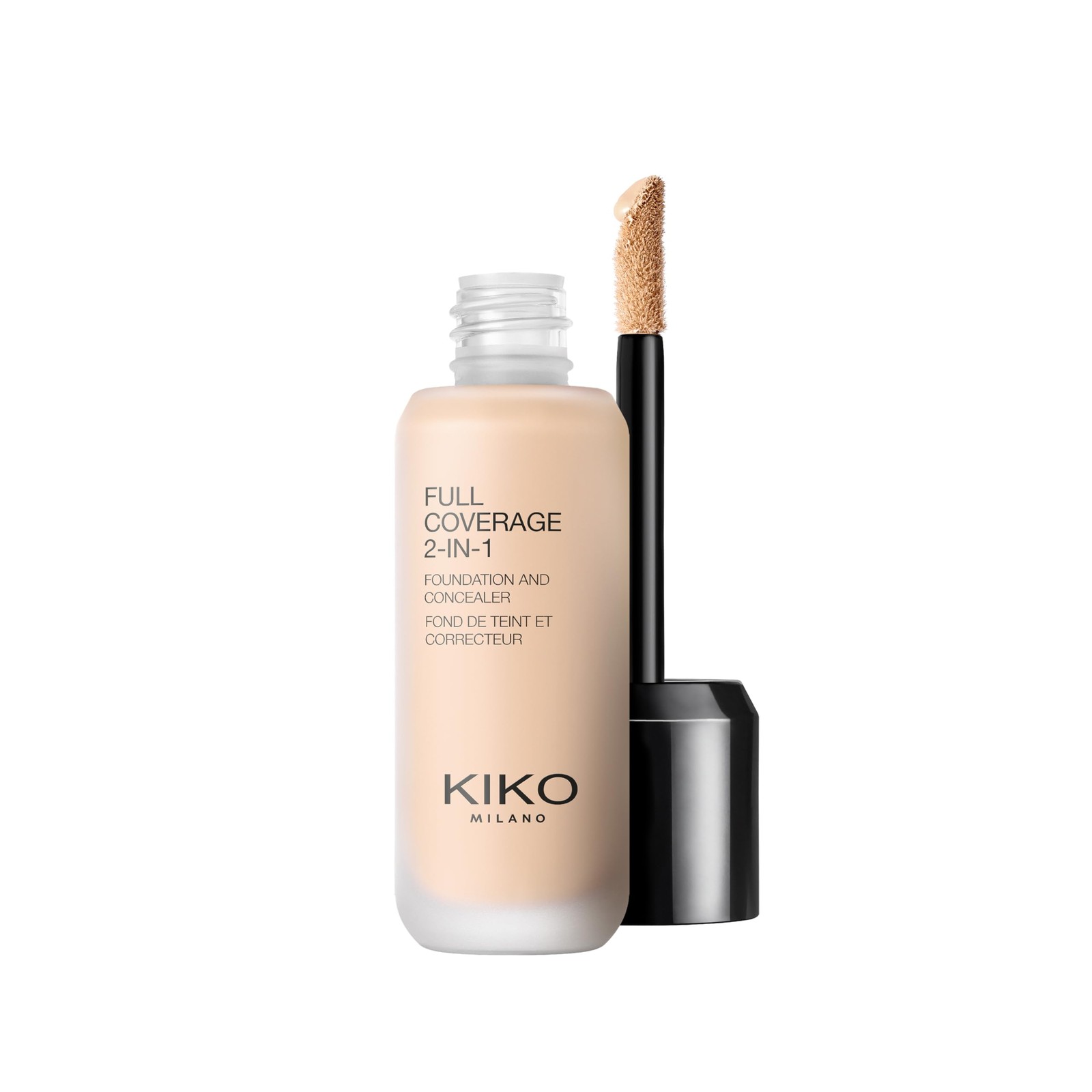 Kiko Milano Unisex 01 Warm Rose Full Coverage 2-In-1 Foundation & Concealer 25Ml In - Image 2