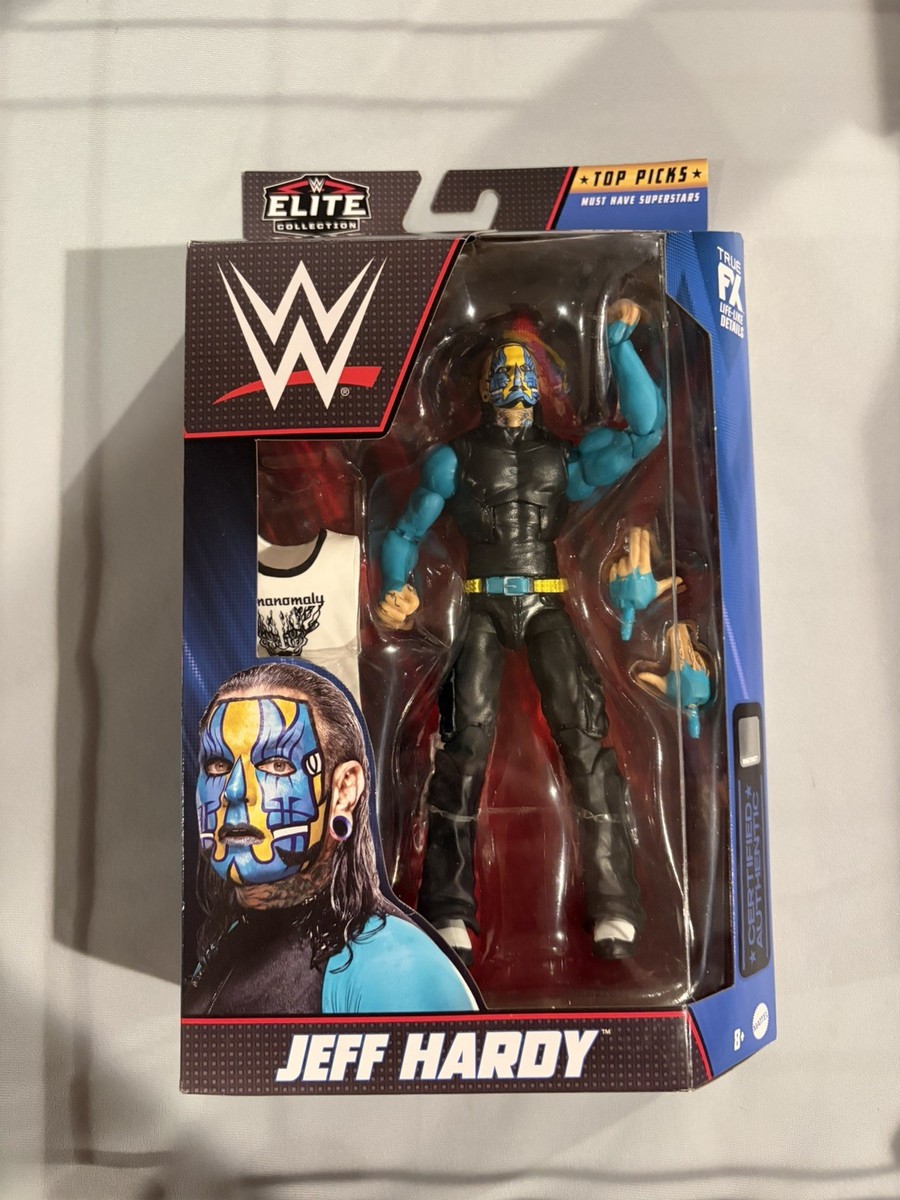 一点物WWE 認証書付きサイン入り jeff hardy elite エリート WWE JEFF HARDY ELITE COLLECTION TOP PICKS WRESTLING ACTION FIGURE