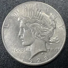 1928-P Peace Silver Dollar $1 Rare Key Date Philadelphia AU About Uncirculated