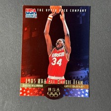 1996 Upper Deck  Hakeem Olajuwon  #21-HO 1  USA Basketball Team Die Cut Card