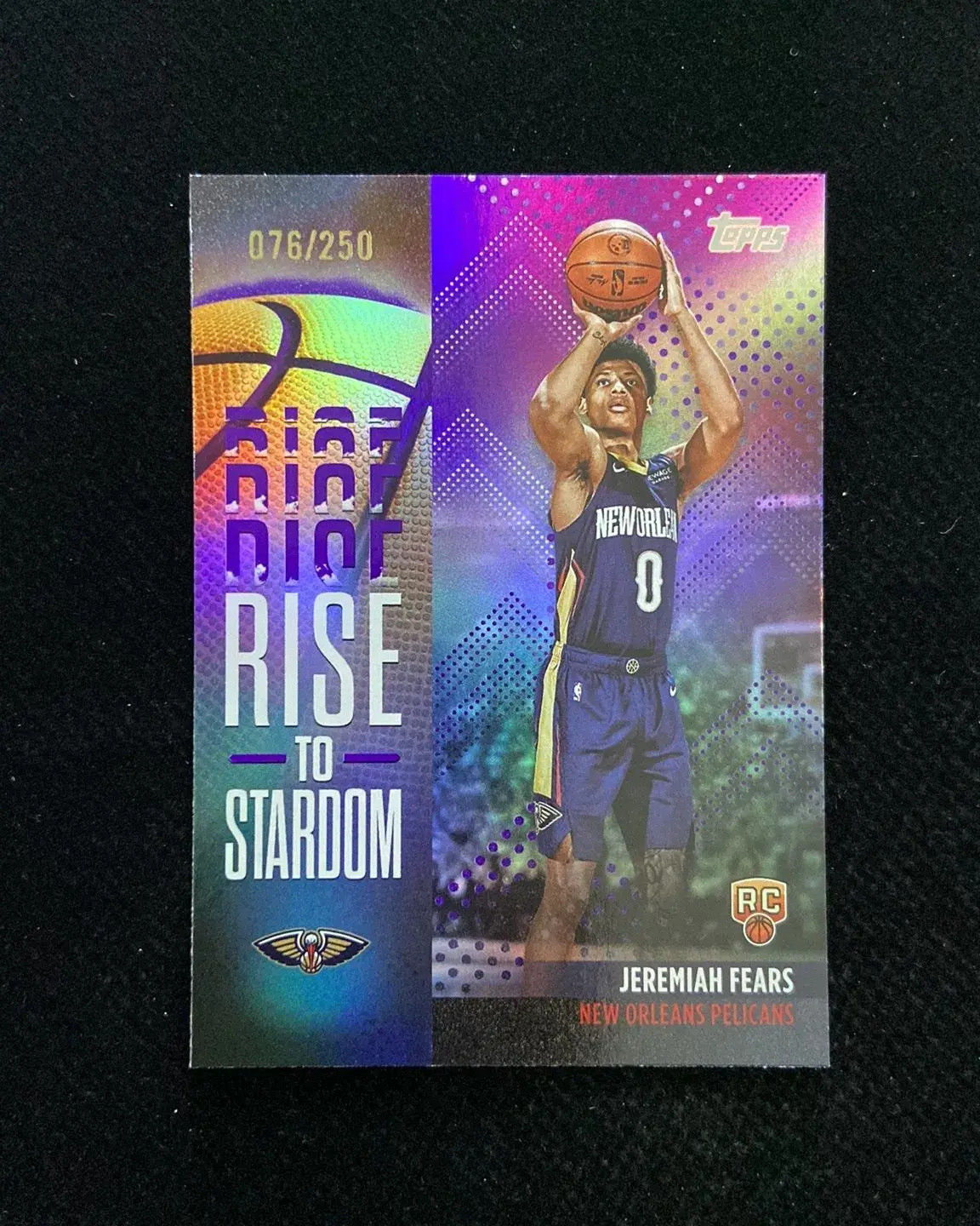 2025-26 Topps Flagship Rise To Stardom Jeremiah Fears #RTS-7 Purple /250 RC HD
