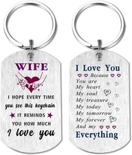 Mother's Day Gifts for Wife Women- Romantic Wife Birthday Anniversary Keychain