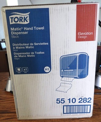 NIB New Black Tork Matic Hand Towel Dispenser Elevation Design 5510282 H1 Roll