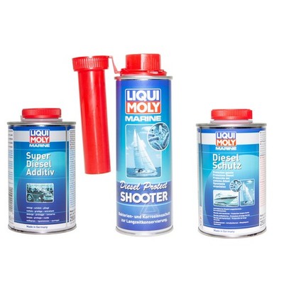LIQUI MOLY Marine Diesel Schutz Set Schutz Additiv Diesel Protect Shooter