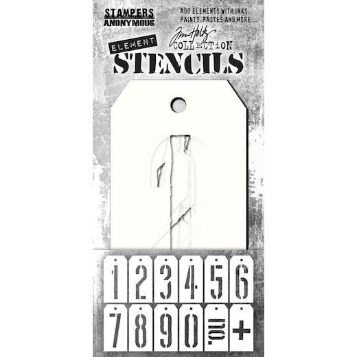 Tim Holtz Element Stencils 12pcs - Mechanical EST001