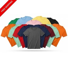 Gildan 5000 Unisex Heavy Cotton T-Shirt Plain Blank Crewneck Short Sleeve