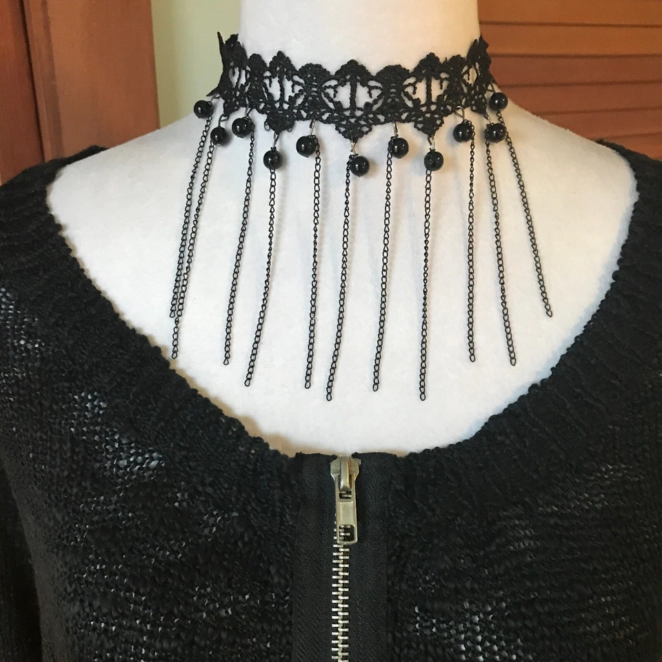 Suéter Cárdigan Lip Service Widow Goth Punk Industrial Negro Cremallera Frontal 2XL Foto 2 de 4