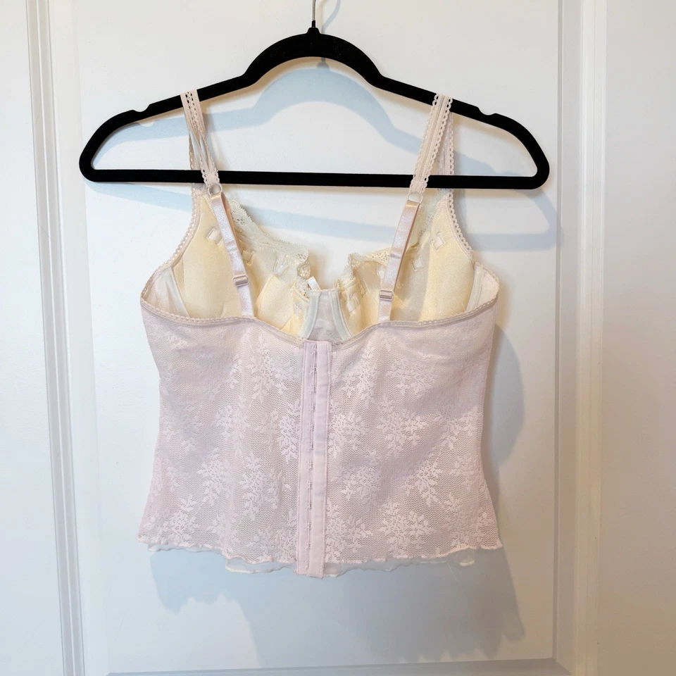 Corsé de colección Rampage para mujer con ribete de encaje coqueta talla 36C femenino delicado Y2K Foto 3 de 4