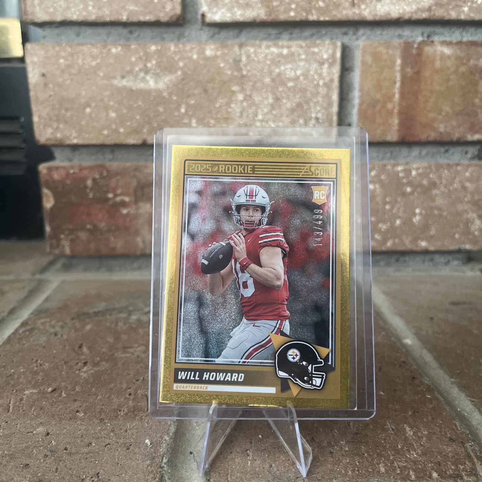 2025 Score - Rookies Will Howard #3 Gold Dots /499 (RC)