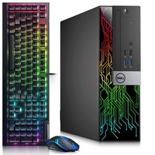 Dell RGB Gaming Computer i5-8th 16GB Ram 256GB SSD AMD RX550 RGB-KB M Windows 11