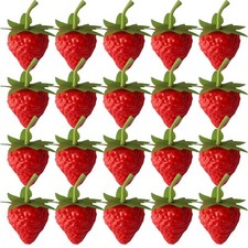 Brand New Strawberry Artificial Festive Wedding Kitchen Ornament Plastic